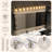 Brushed Nickel Vanity Lights For Bathroom, 10-Light Bathroom Lighting Fixtures Over Mirror, Farmhouse Modern Wall Sconces With Clear Glass For Living Room Bedroom Hallway-1384678117-1384678112