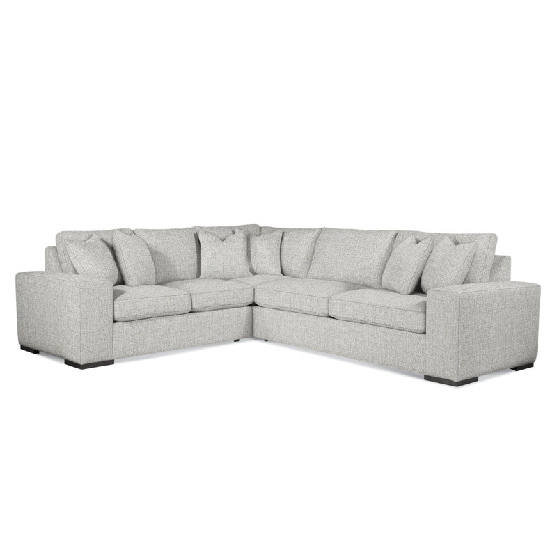 Memphis Upholstered L-Shaped Sectional, Left Hand Facing, Java, Eggshell Crypton Performance; 0884-93