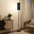 PeeNoke 68.5" Standing Floor Lamp Art Deco Gold Fan Dark Blue Dimmable Metal Pole Lamp with Linen Lampshade LED Bulb Included