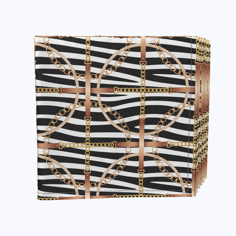 Polyester Animal Print Square Napkin