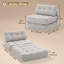 Coussin de chaise convertible épais, gris beige