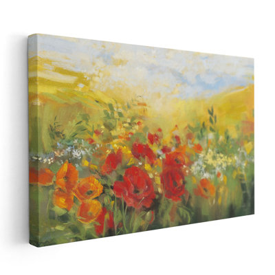 «Oriental Poppy Field», reproduction d'art sur toile