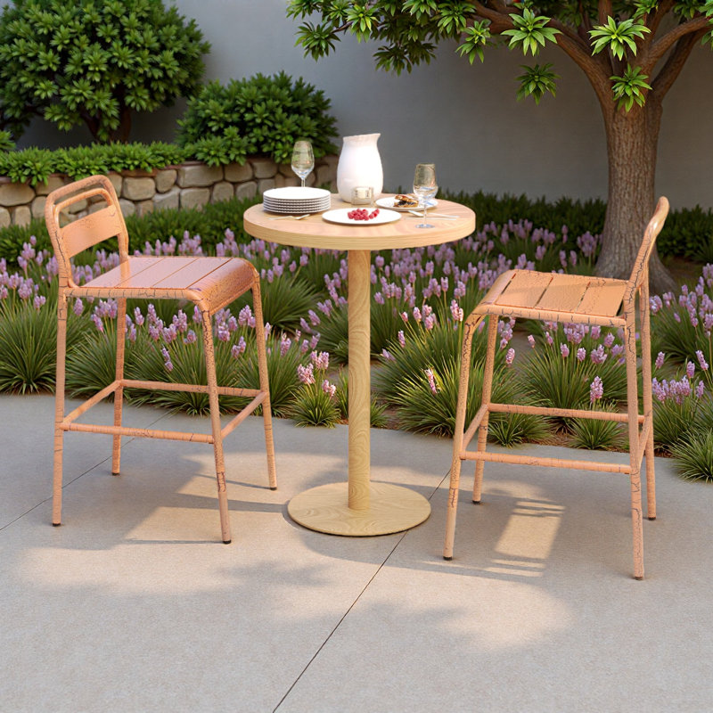 Tabouret d'extérieur (ensemble de 2), Orange