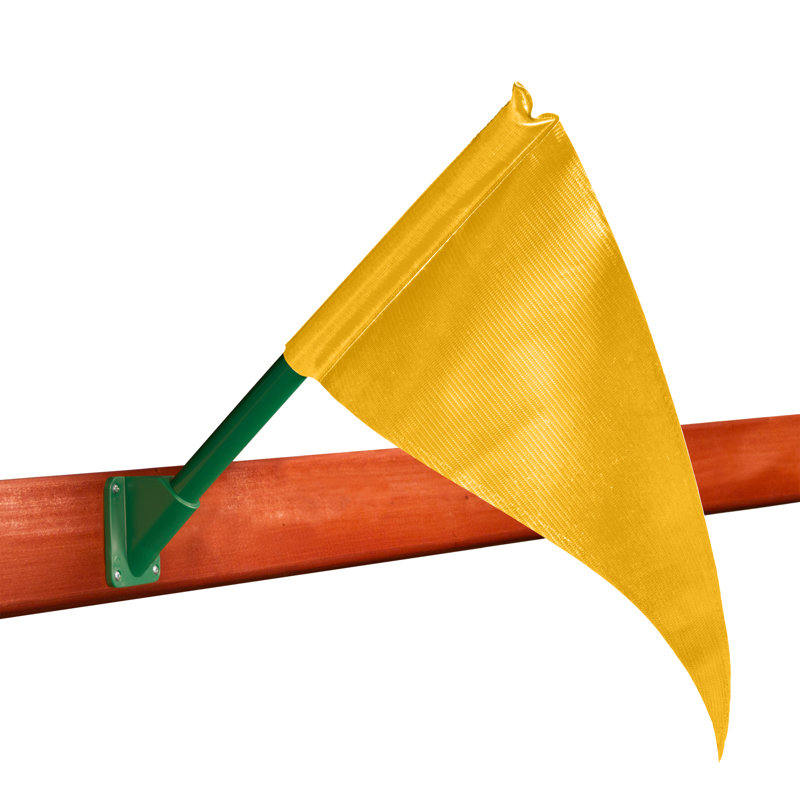 Plastic Flag and Flagpole Set, Yellow