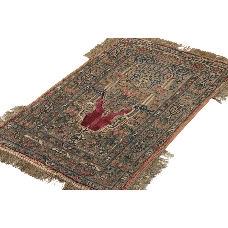 Wool Oriental Area Rug in Green