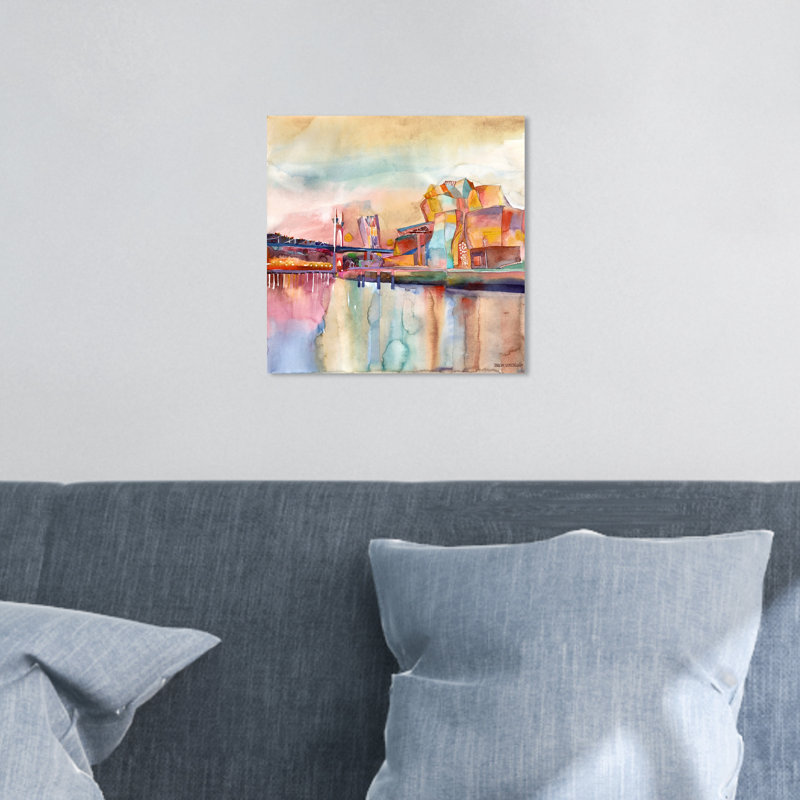 «Maja Wronska» - Peinture sur toile, H 12 po x l 12 po, Toile tendue