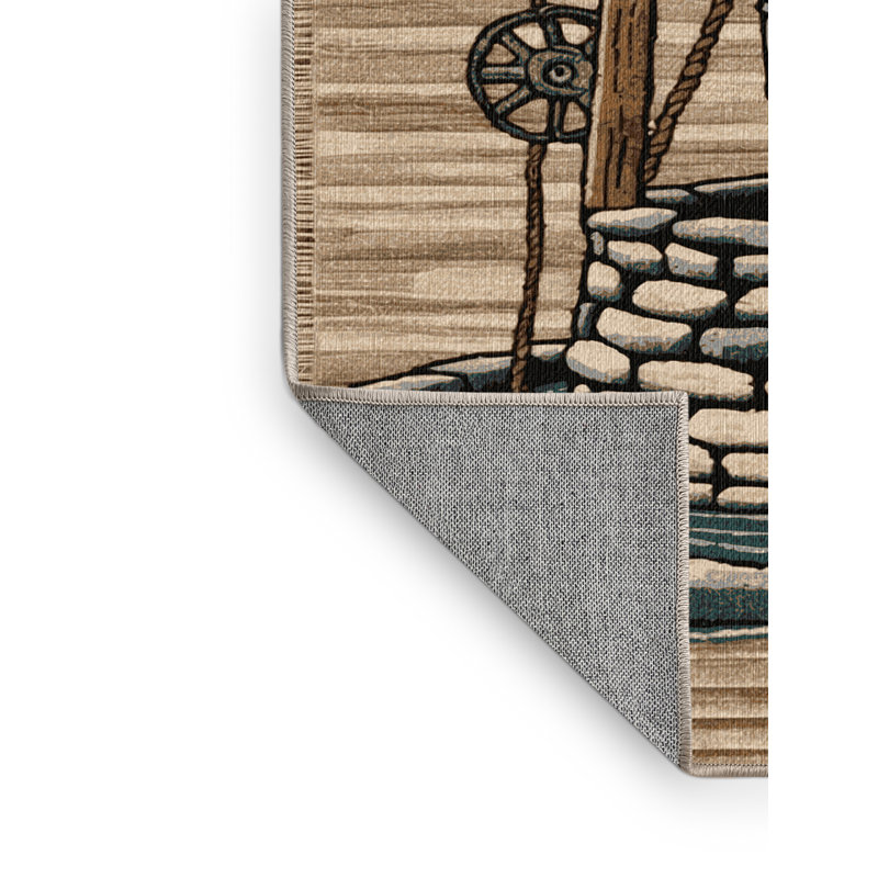  Tapis lavable Water Well Farm, Carré 7 pi