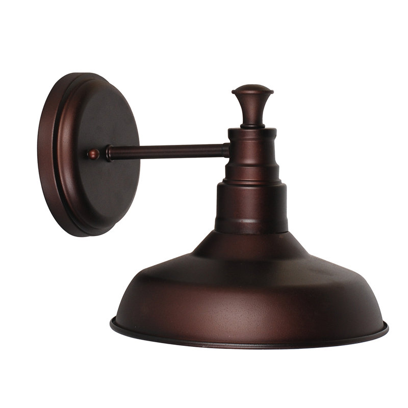 Caryn Steel Armed Sconce, Textured Coffee Bronze
