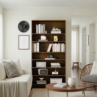 68.75" Tall 7-Tier Bookcase with Height-Adjustable Shelves