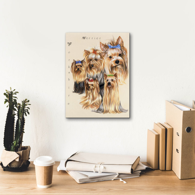 «Terrier» par Barbara Keith, H 16 po x l 12 po x P 0,75 po