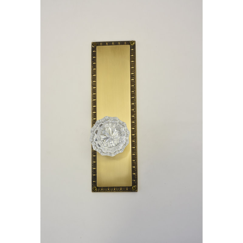 Double poignée de porte factice Egg and Dart, Laiton antique