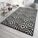 Velours Machine Woven Black/White Indoor Rug