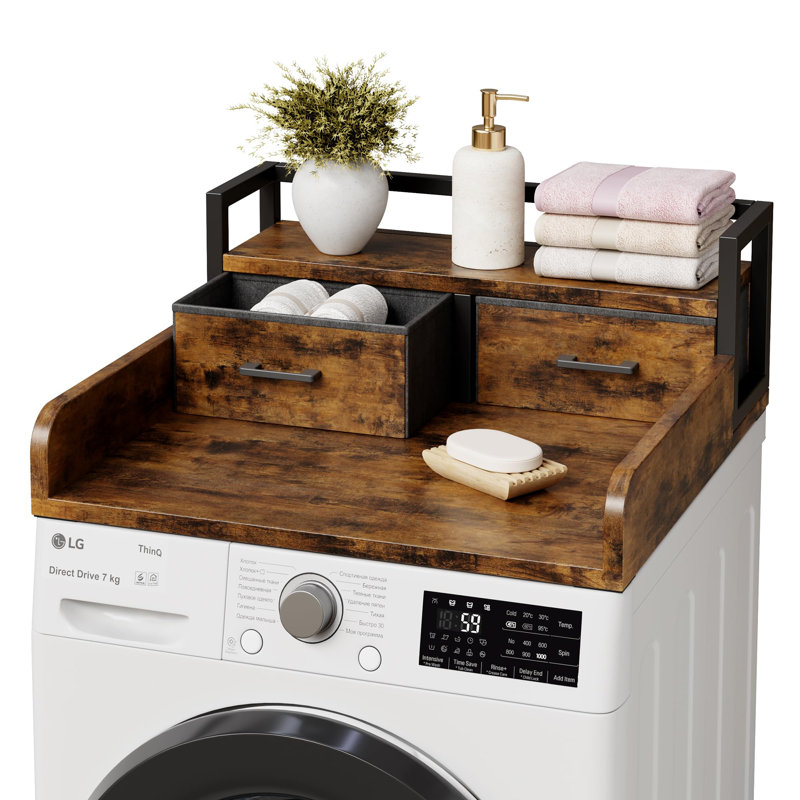 Manufactured Wood Laundry Room Organiser, Walnut