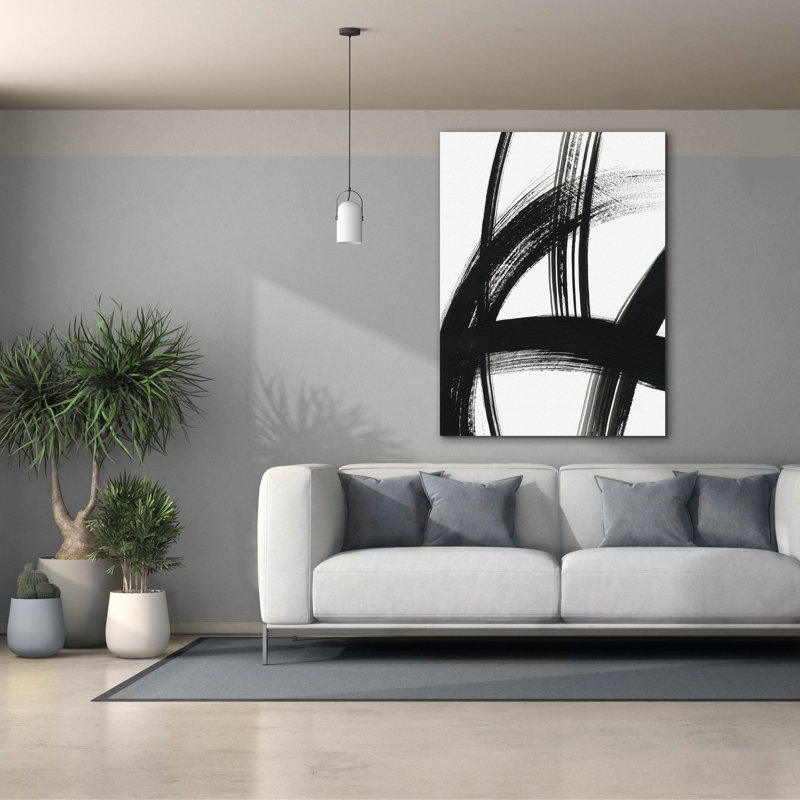  «Spontane 2 White» par Farida Zaman, art mural sur toile, 40 po x 54 po
