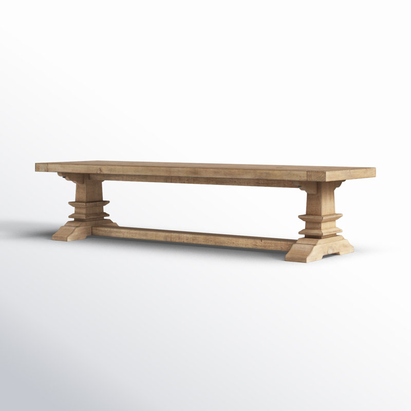 Allegra Reclaimed Pine Wood Dining Bench, 18"H x 82"W x 16"D