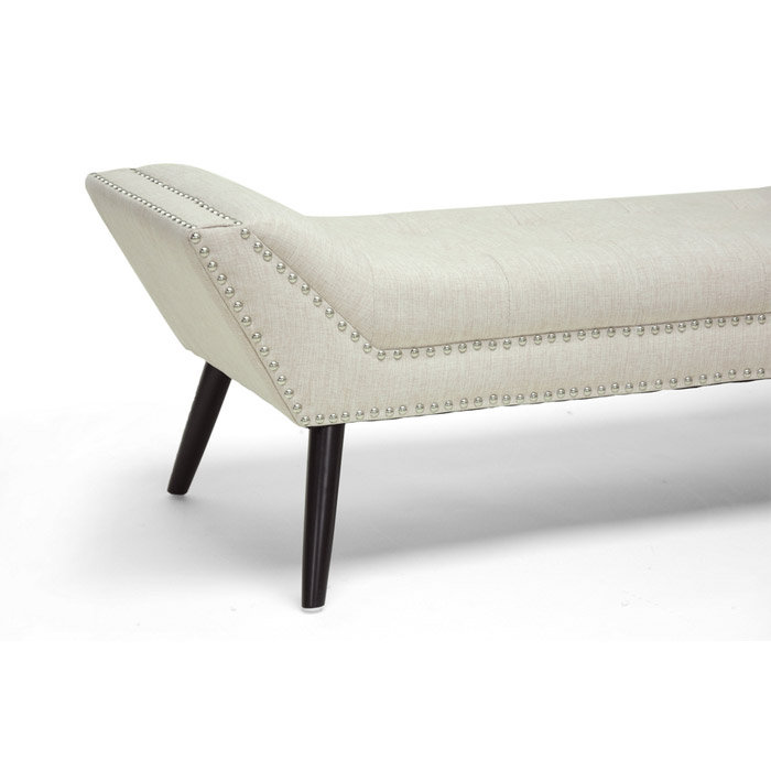 Weside Upholstered Bench, H47 x W133 x D43cm, Beige