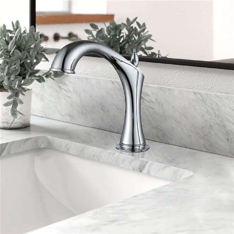 Commercial Widespread Automatic Faucet Sleek Touchless Design for Professional Settings, Chrome