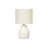 Modern 17" Ceramic Table Lamp, Rotary Switch & 5 Ft Cord, Small Nightstand Lamp for Bedroom, Living Room, Home Office