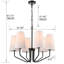 Luminaire suspendu avec abat-jour en tissu noir moderne Portofino - 6 lumières-1683173294