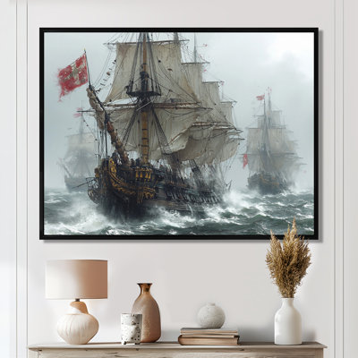 Voilier maritime, expédition «Conquering the Unkown» - bateau, art mural
