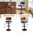  Swivel Adjustable Height Bar Stool ,Counter Height Bar Stools Set of 2, Fabric Upholstered Counter Barstools with Backrest for Kitchen Island, Home Bar,Brown-123406825
