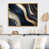 Toile avec cadre flottant or
