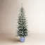 Sapin de Noël artificiel vert / blanc avec lumières DEL vert / blanc-1558280406