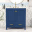 Meuble-lavabo de 30 pouces avec lavabo en céramique, armoire à porte à fermeture douce et tiroir de rangement-1526596367