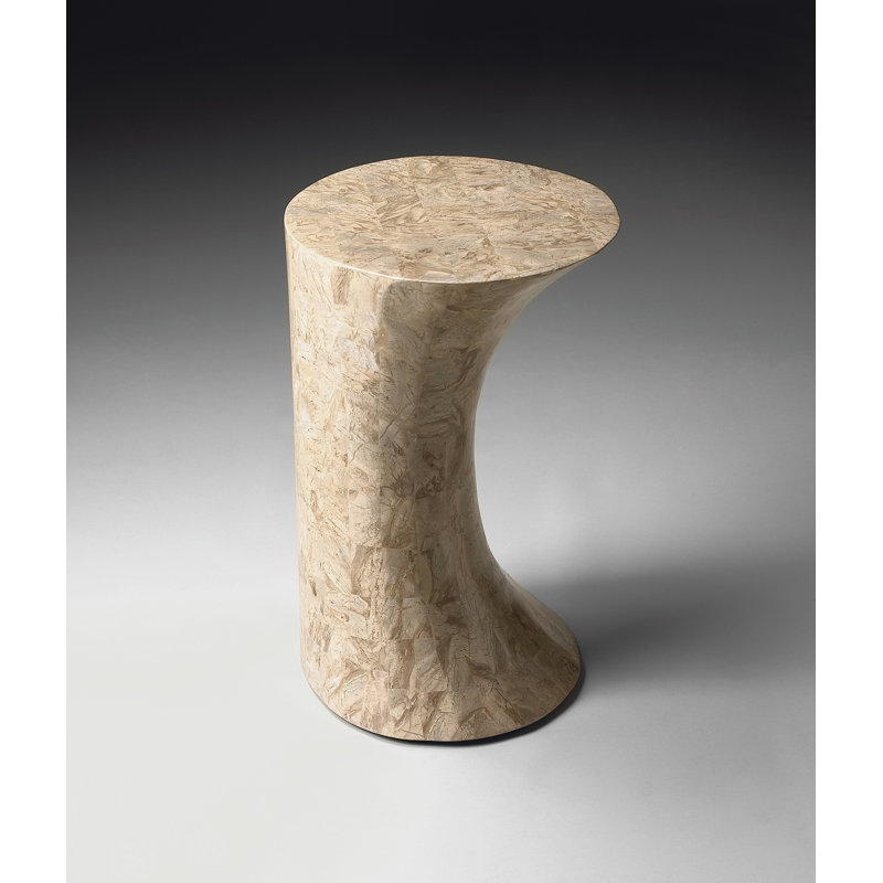 Jaxon Oval Fossil Stone Side Table