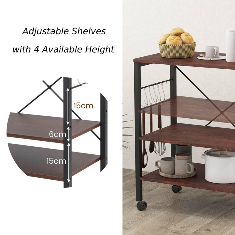 Alayjiah Metal Bar Cart