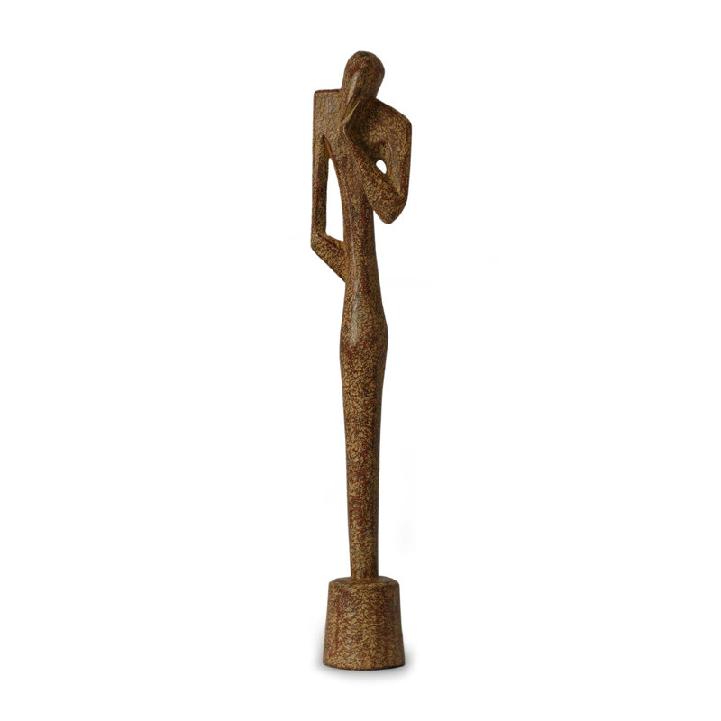 Sculpture en bois de réflexion et méditation fait main Hetty