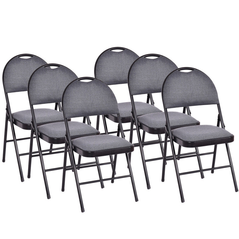 Chaise d'appoint pliante en tissu noire