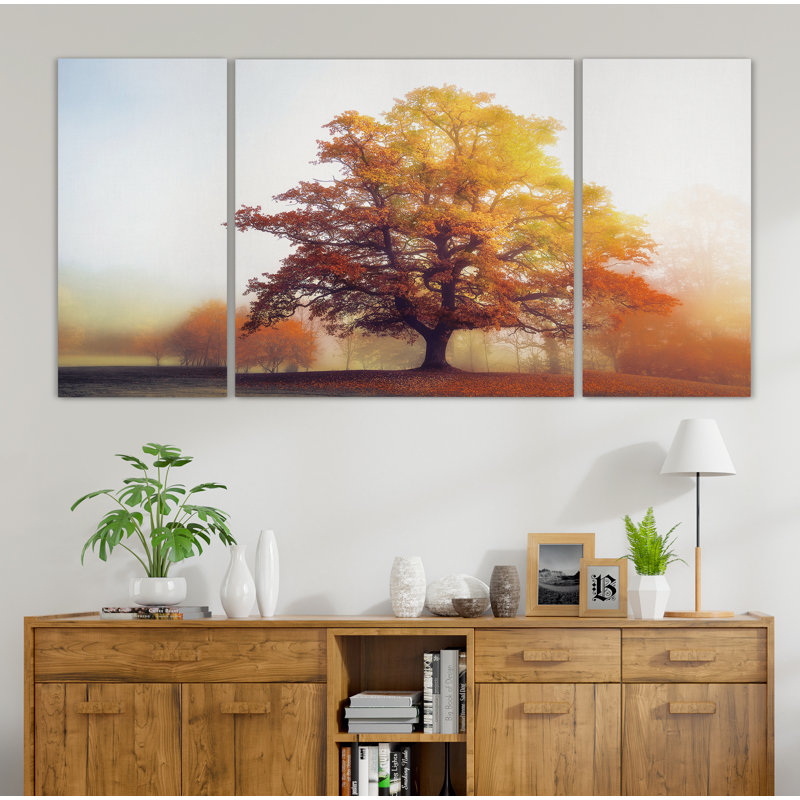 " Glowing Warmth " 3 - Pieces, 32" H x 64" W x 1.5" D
