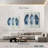 Kerner Indigo Blue Feathers I