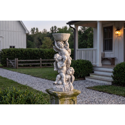Bain d'oiseaux Tyrone Three Cherub