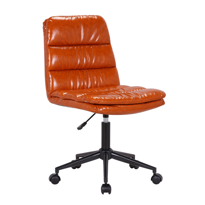 Arcanum Swivel Task Chair with Steel Frame, Brown