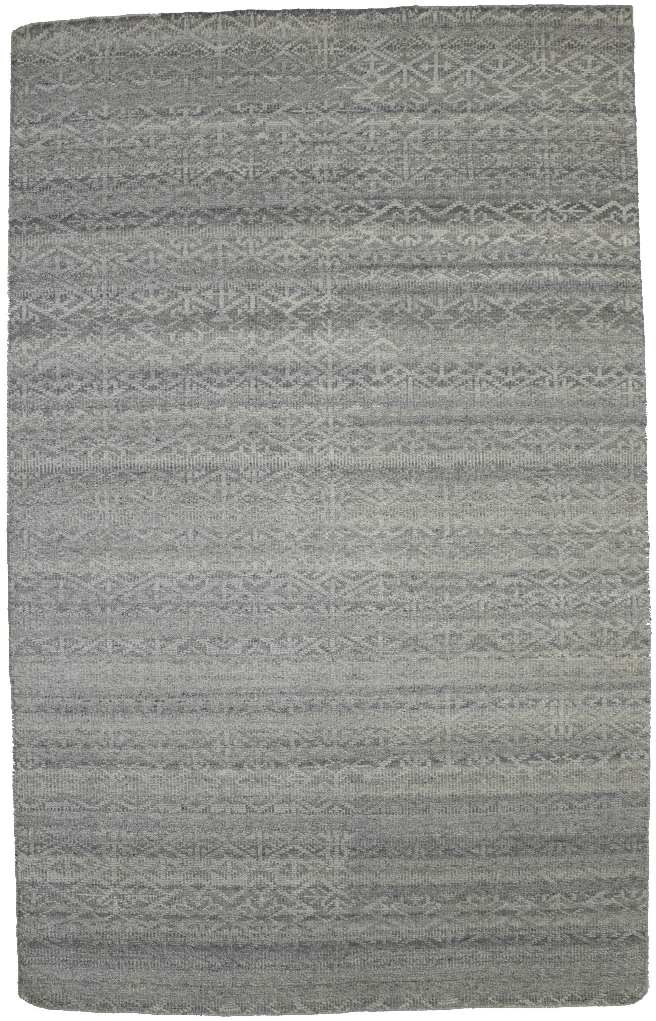 Bungalow Rose Greige Transitional 5X8 Oriental Area Rug | Wayfair
