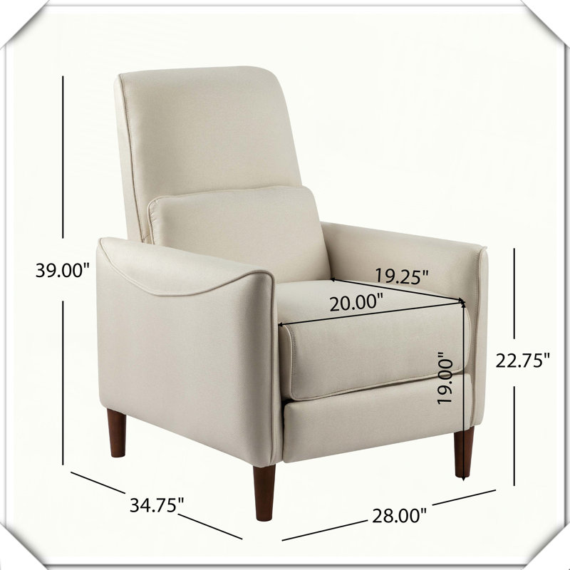 Fauteuil inclinable à poussoir Confortable Élégant Durable Pratique Polyvalent Support réglable