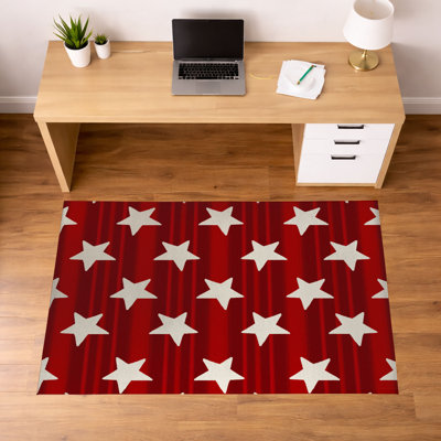 Stars & Stripes Low Profile Non-Slip Decorative Lightweight Office Mat