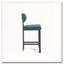 Tabouret de bar rembourré en tissu avec pieds en métal noir pour salle à manger / îlot de cuisine / bar-972728773