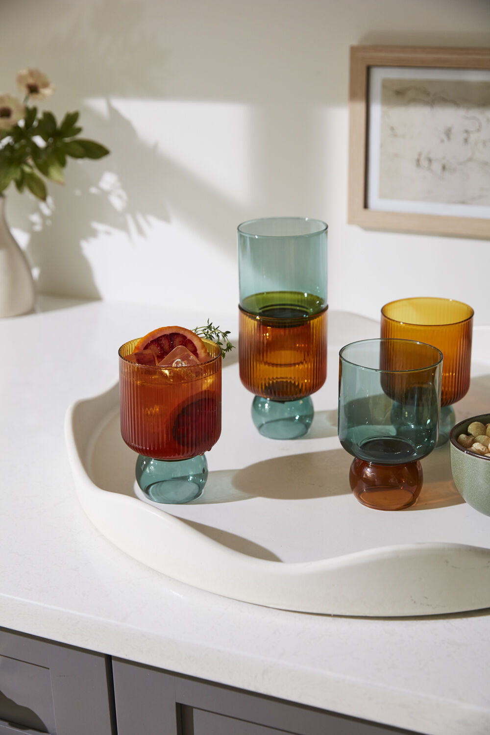 Yanely Drinkware 3.25"x 4.75", Turquoise