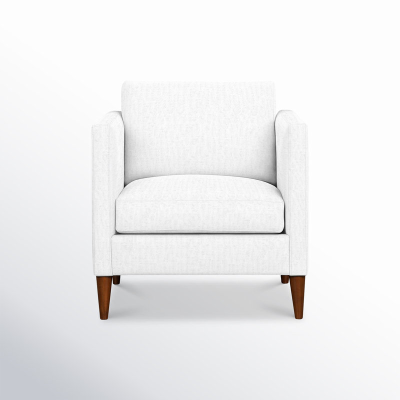 Fauteuil Clifford, Lin blanc texturé Zuma