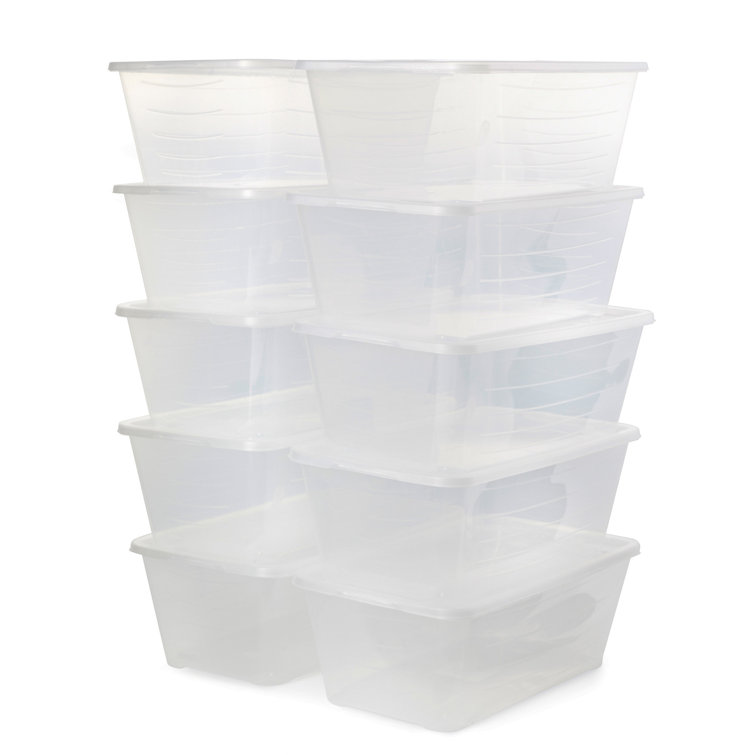 Life Story Clear Stackable Closet Organization and Storage Box, 34