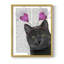 Black Cat, Valentines, reproduction encadrée - bois massif-273673434-273673435