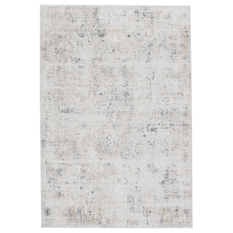 Tapis abstrait gris clair, Rectangle 4 pi x 6 pi