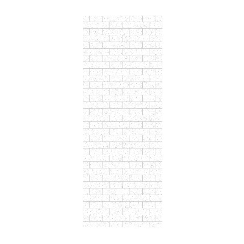 Solid Surface Three Panel Shower Wall, Arctic Granite,  96" H x 36" W x 0.25" D