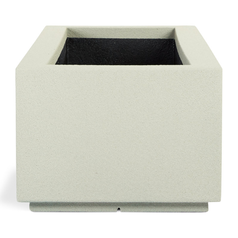 Milan Tall Polymer Box, Greige, 12"H x 46"W x 17"D