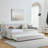 Upholstery Daybed With Twin Size Erectable Trundle And USB Charging Design-1407223276