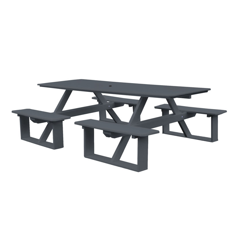 Table de pique-nique Westbrook, Gris foncé, Oui