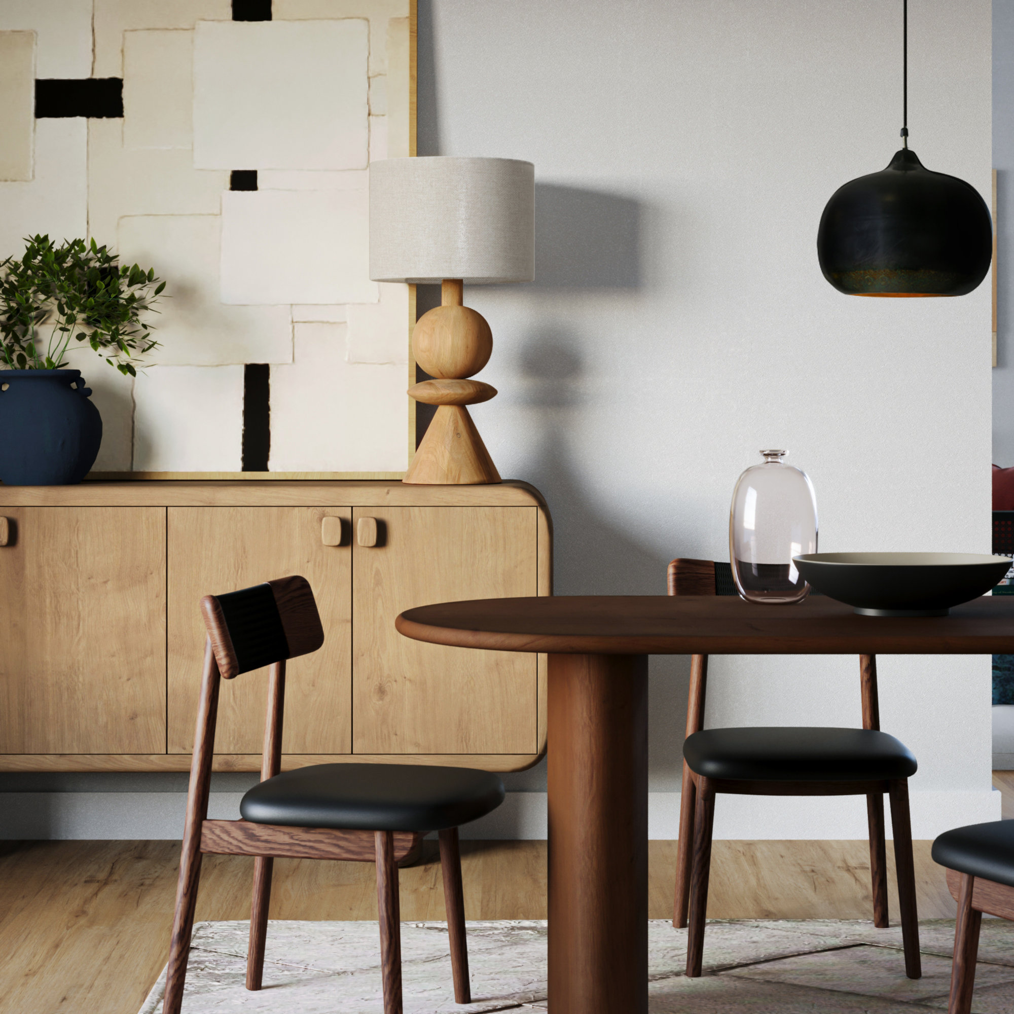 Chetna 72" Acacia Solid Wood Dining Table